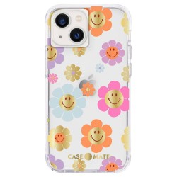Husa Case Mate Tough Print retro flowers Apple iPhone 13 Mini, transparent